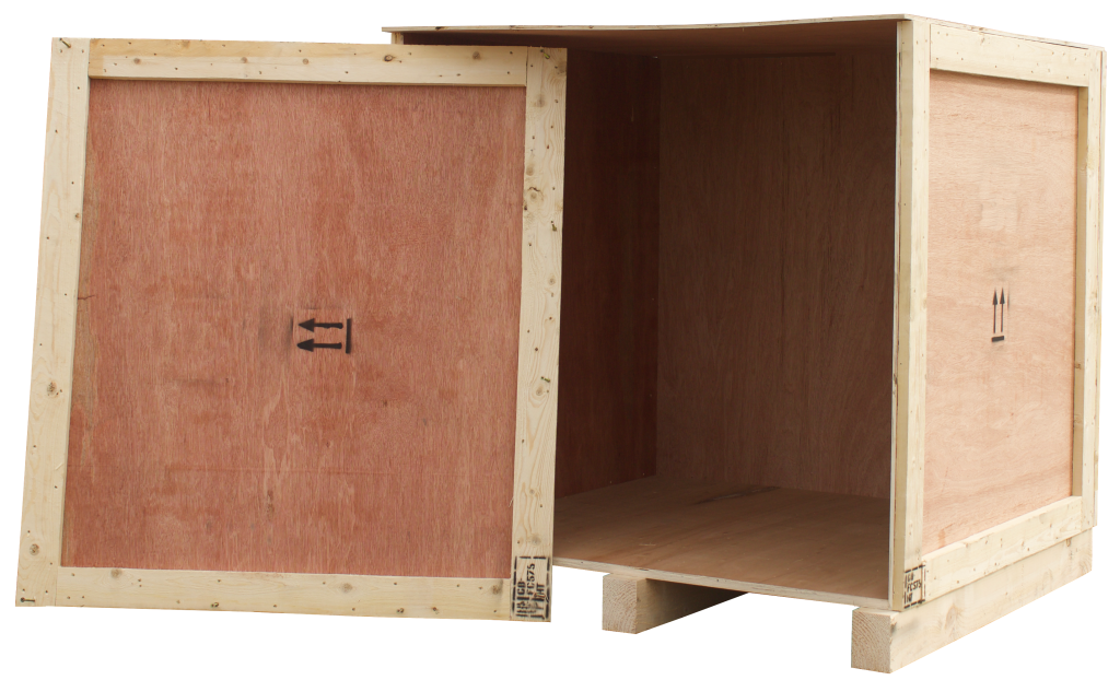 Custom made wooden shipping crates and cases for exports.
